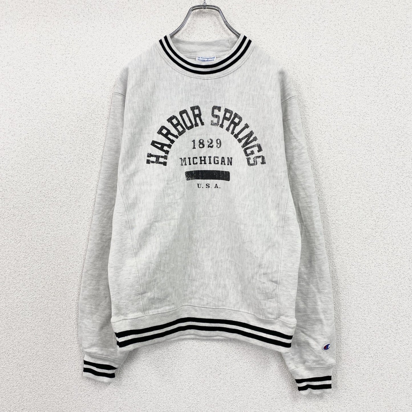 Champion　チャンピオン　リバースウィーブ　スウェット/トレーナー　アーチプリント　霜降りグレー　Sサイズ