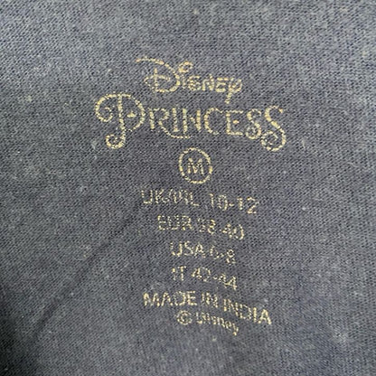 古着 used　Disney　ディズニー　半袖プリントTシャツ　美女と野獣　ポット夫人　キャラクター　ネイビー　Mサイズ