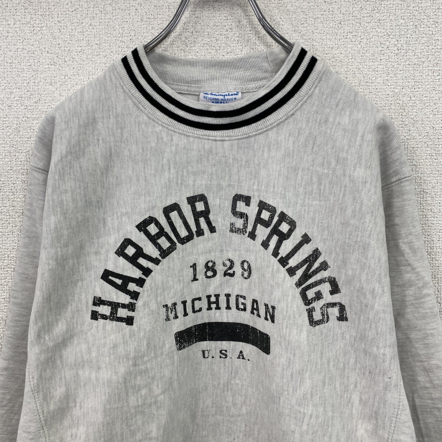 Champion　チャンピオン　リバースウィーブ　スウェット/トレーナー　アーチプリント　霜降りグレー　Sサイズ
