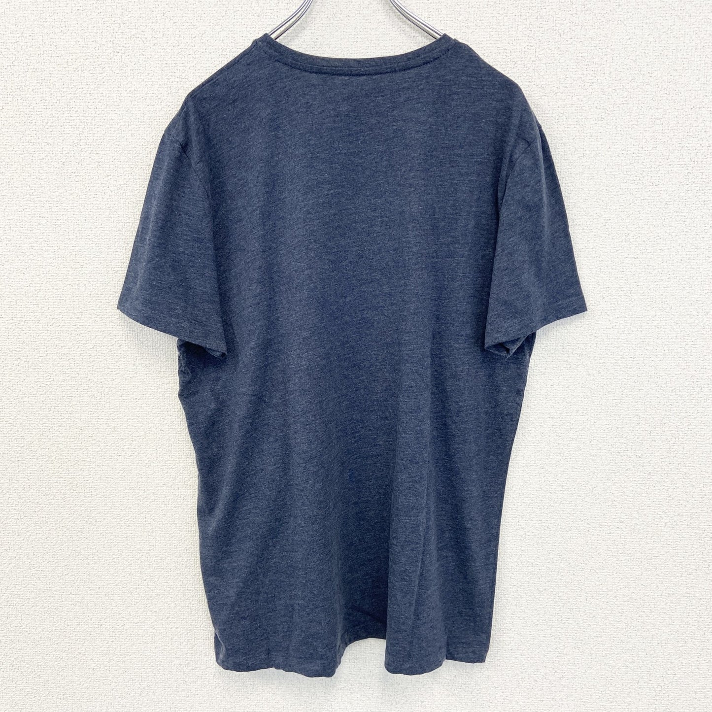 古着 used　コカ・コーラ　半袖オリジナルプリントTシャツ　サンタクロース　カジュアルデザイン　クルーネック　青　Lサイズ