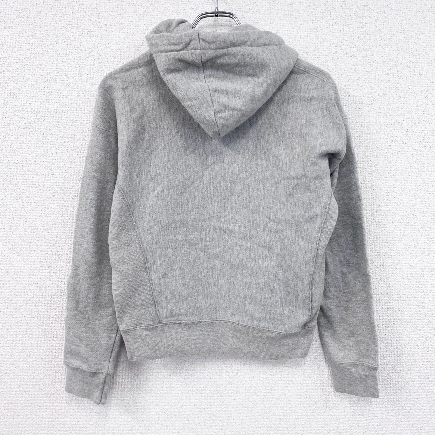 Champion　チャンピオン　リバースウィーブ　スウェットパーカー/フーディー　刺繡ロゴ　霜降りグレー　XSサイズ