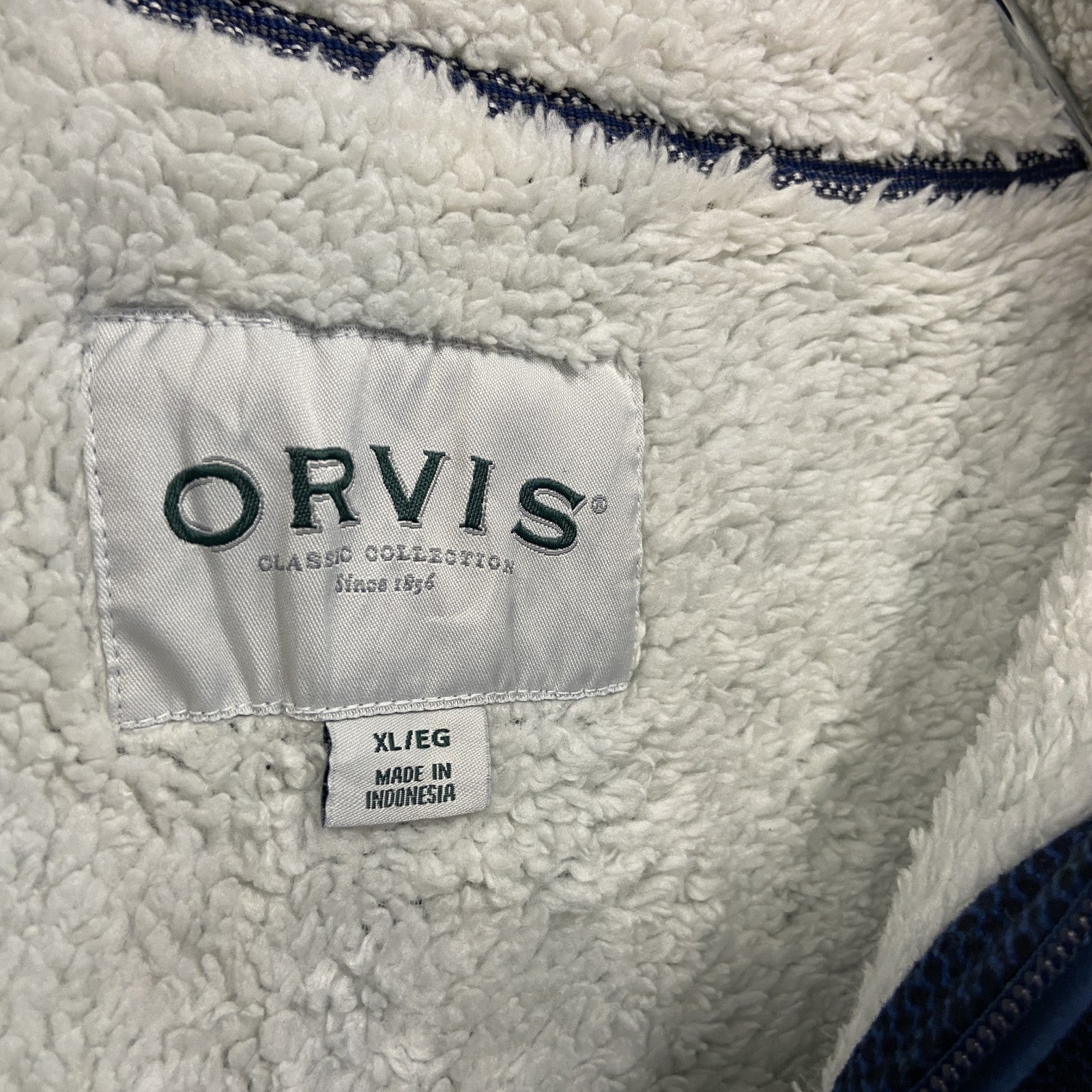 ORVIS　オービス　フリースジャケット/ボアジャケット　ハーフジップ　紺　ネイビー　XLサイズ