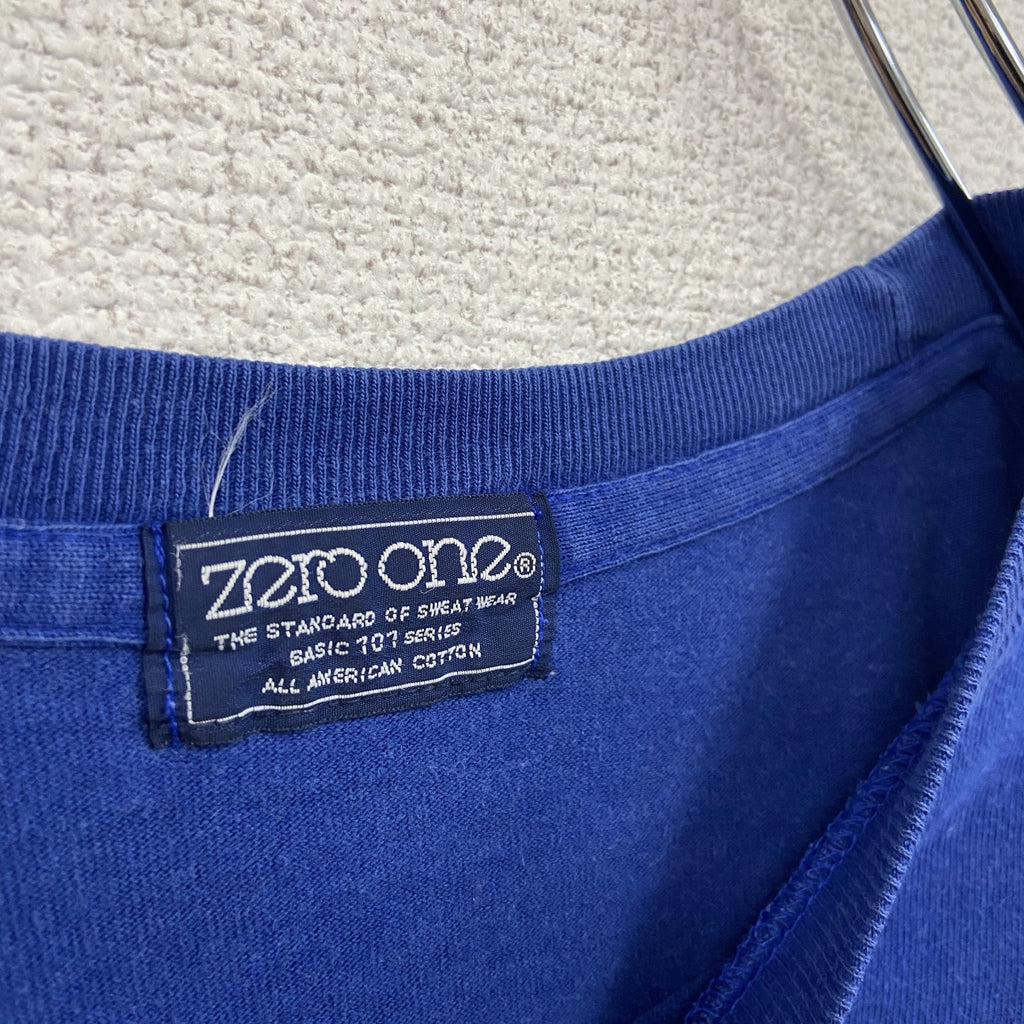 ZERO ONE　半袖プリントTシャツ　クラブチーム　テニス　青　ブルー