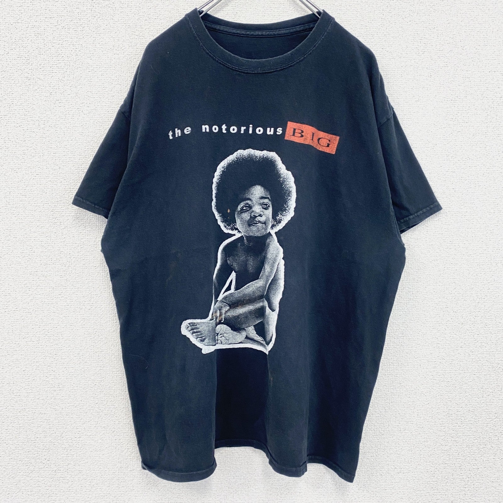 ノートリアスBIG　半袖プリントTシャツ　ラップT　黒　ブラック