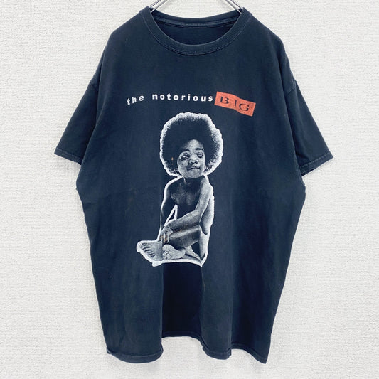 ノートリアスBIG　半袖プリントTシャツ　ラップT　黒　ブラック