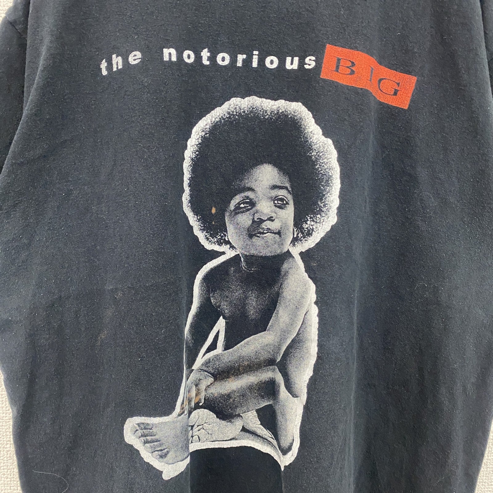 ノートリアスBIG　半袖プリントTシャツ　ラップT　黒　ブラック