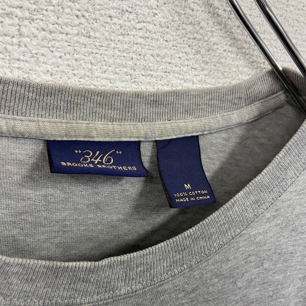 Brooks Brothers 346　ブルックスブラザーズ　半袖プリントTシャツ　グレー　Mサイズ
