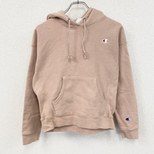 Champion　チャンピオン　リバースウィーブ　スウェットパーカー/フーディー　ヘビーウエイト　刺繍ロゴ　ピンク　Sサイズ