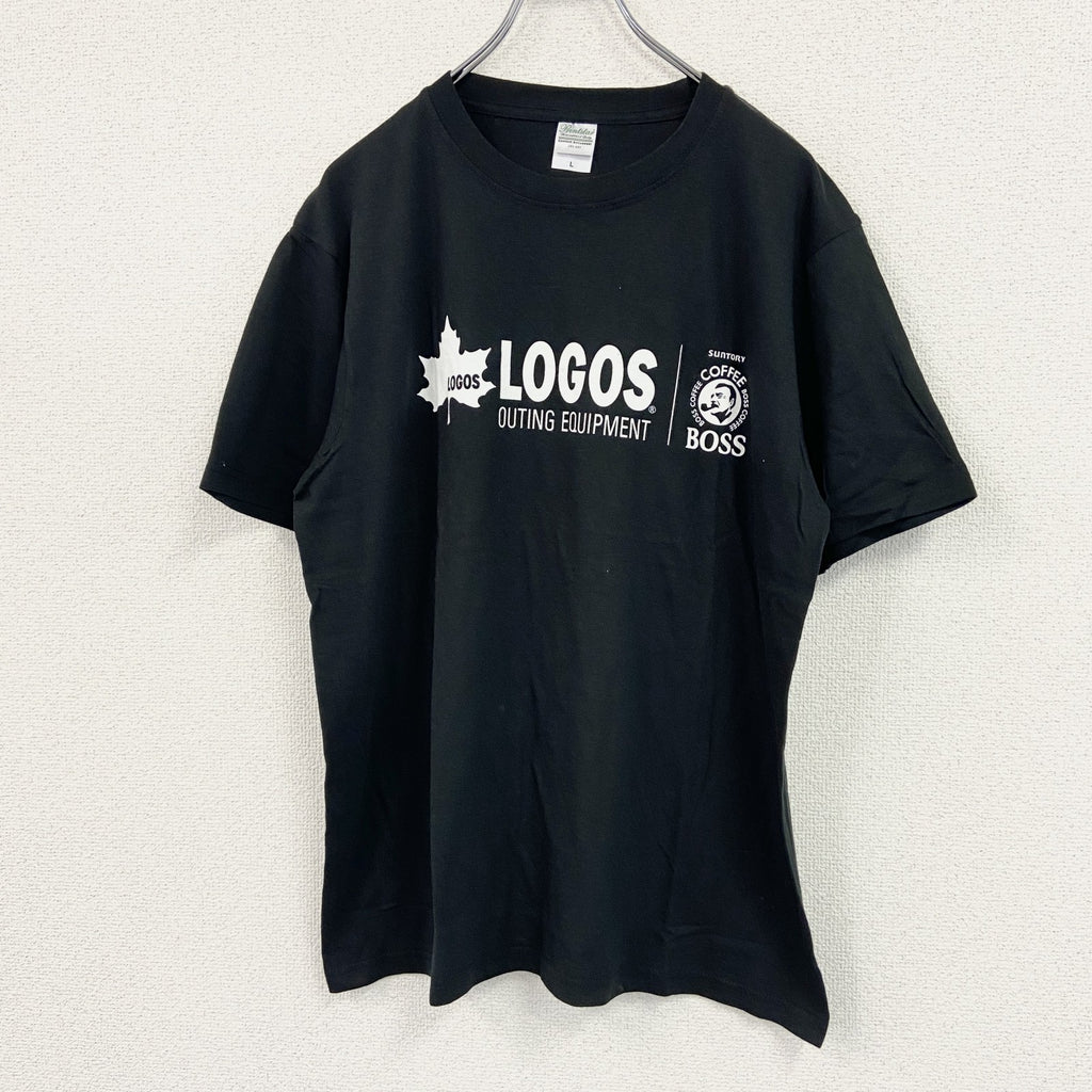 Print star　プリントスター　半袖企業プリントTシャツ　BOSS　コーヒー　黒　ブラック　Lサイズ