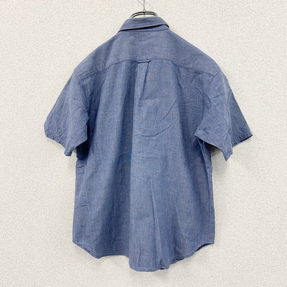 Levi's　リーバイス　半袖シャンブレーワークシャツ　無地　2つポケット　青　ブルー