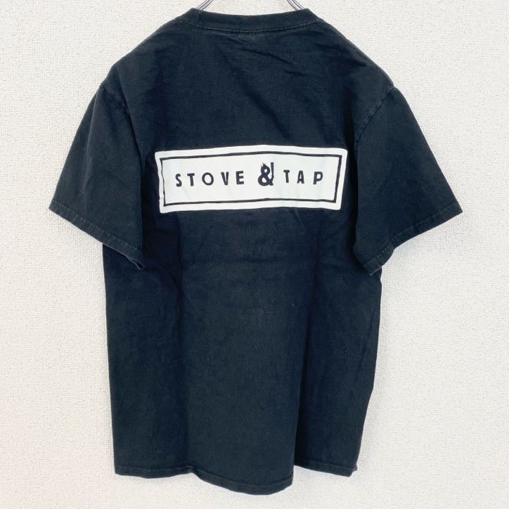古着 used　PORT & COMPANY　ポートアンドカンパニー　半袖プリントTシャツ　ポケット　黒　ブラック　Sサイズ