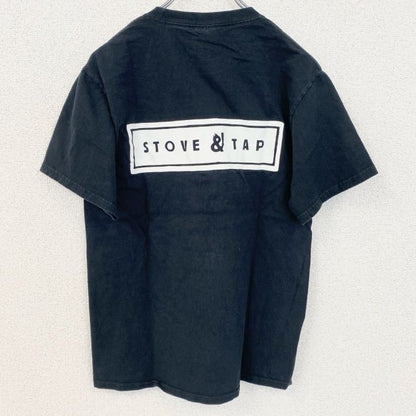 古着 used　PORT & COMPANY　ポートアンドカンパニー　半袖プリントTシャツ　ポケット　黒　ブラック　Sサイズ