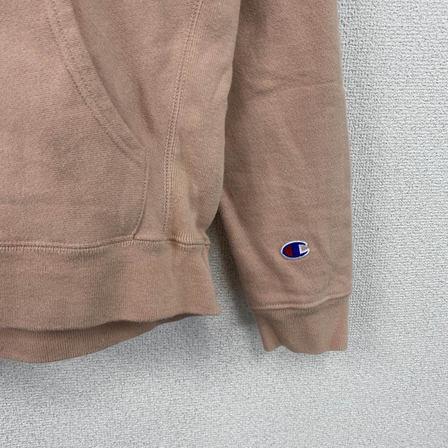 Champion　チャンピオン　リバースウィーブ　スウェットパーカー/フーディー　ヘビーウエイト　刺繍ロゴ　ピンク　Sサイズ