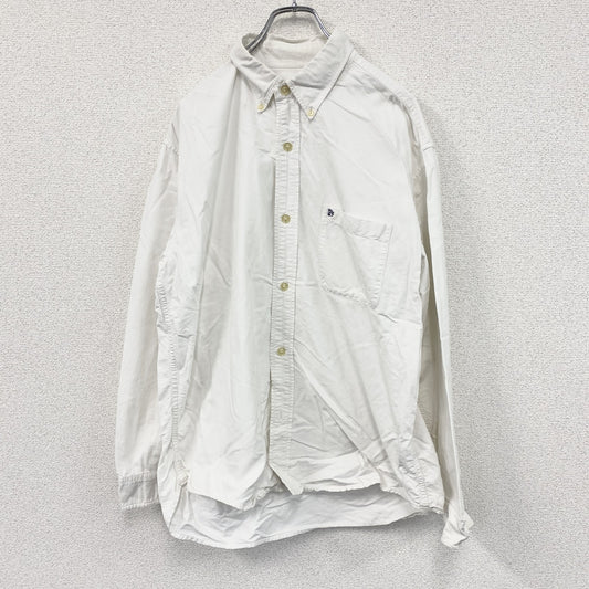 ～00s　RALPH LAUREN JEANS CO.　ラルフローレンジーンズ　長袖ボタンダウンシャツ　白　ホワイト　Mサイズ