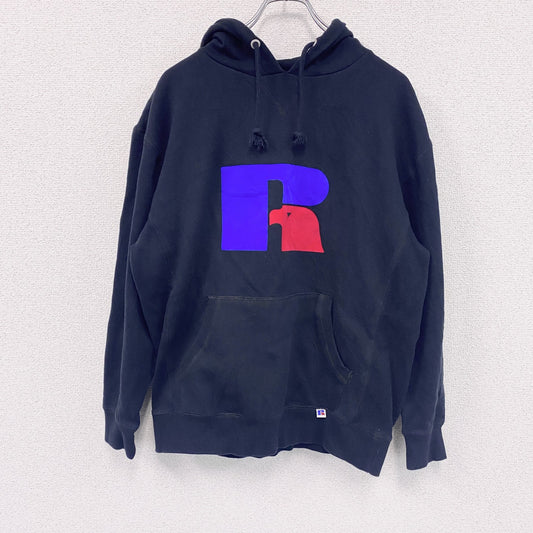 00s～　RUSSELL　ATHLETIC　スウェットパーカー/フーディー　ヴィンテージ　黒　ブラック　Mサイズ