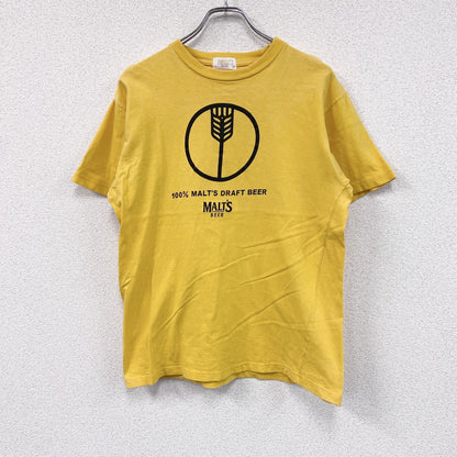 MALT'S BEER　モルツ　半袖プリントTシャツ　黄色　イエロー　Mサイズ