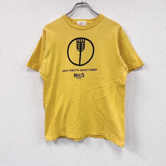 MALT'S BEER　モルツ　半袖プリントTシャツ　黄色　イエロー　Mサイズ