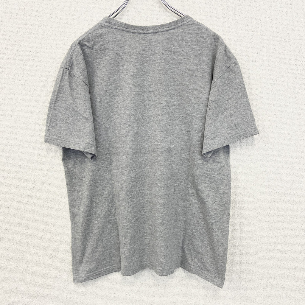 古着 used　HOXLEY AUSTRARIA　半袖プリントTシャツ　カンガルー　カジュアル　クルーネック　グレー　Mサイズ