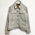 古着 used　LEVI’S　リーバイス　長袖デニムジャケット　Gジャン　ブルゾン　ライトグレー　アメカジ　Sサイズ