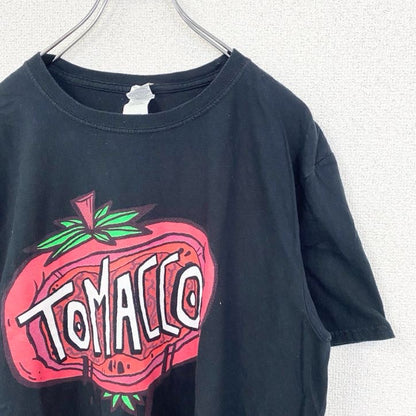 古着 used　GILDAN　ギルダン　半袖プリントTシャツ　TOMACCO　ザ・シンプソンズ　黒　ブラック　Lサイズ