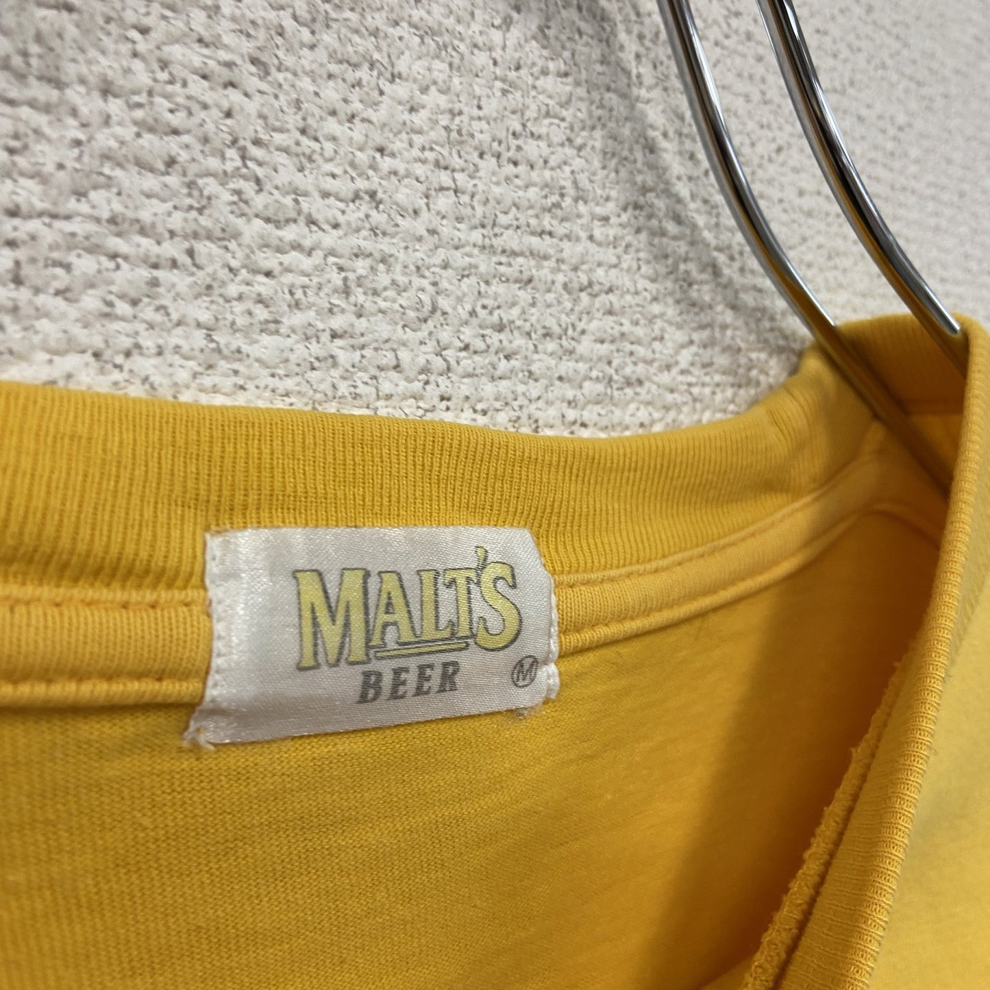 MALT'S BEER　モルツ　半袖プリントTシャツ　黄色　イエロー　Mサイズ