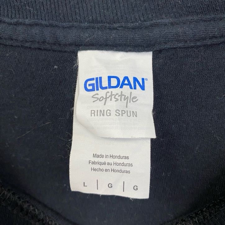古着 used　GILDAN　ギルダン　半袖プリントTシャツ　TOMACCO　ザ・シンプソンズ　黒　ブラック　Lサイズ