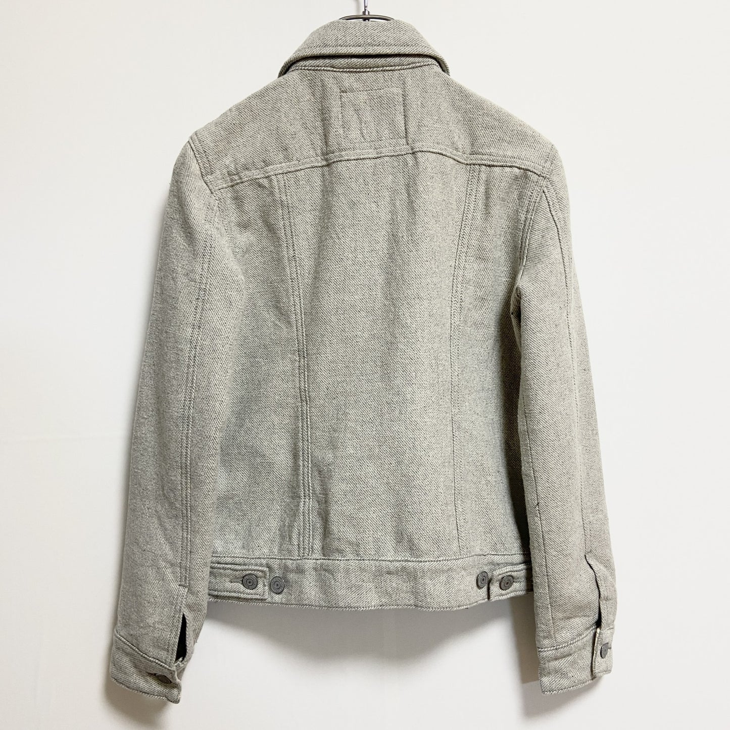 古着 used　LEVI’S　リーバイス　長袖デニムジャケット　Gジャン　ブルゾン　ライトグレー　アメカジ　Sサイズ