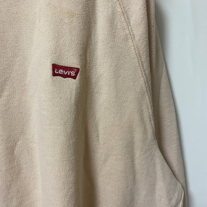 古着 used　Levi’s リーバイス　長袖ロゴプリントパーカー　スウェットフーディ　ピンク　カジュアル　Lサイズ