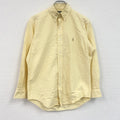 ～90s　RALPH LAUREN　ラルフローレン　YARMOUTH　長袖ボタンダウンシャツ　刺繍ロゴ　イエロー　37‐80サイズ
