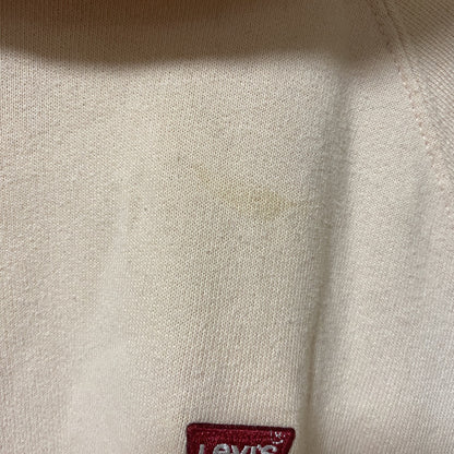 古着 used　Levi’s リーバイス　長袖ロゴプリントパーカー　スウェットフーディ　ピンク　カジュアル　Lサイズ