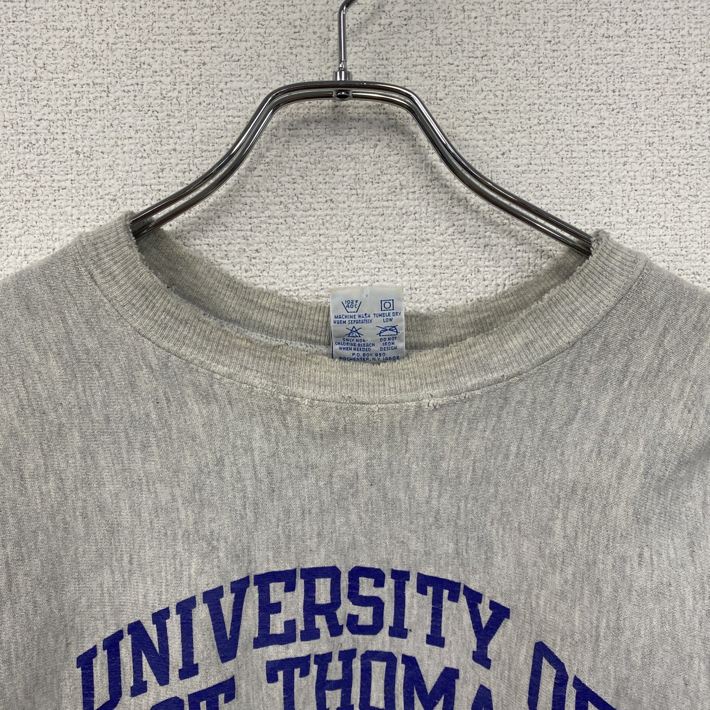 90s　Champion　チャンピオン　リバースウィーブ　スウェット/トレーナー　刺繍タグ　霜降りグレー　XLサイズ