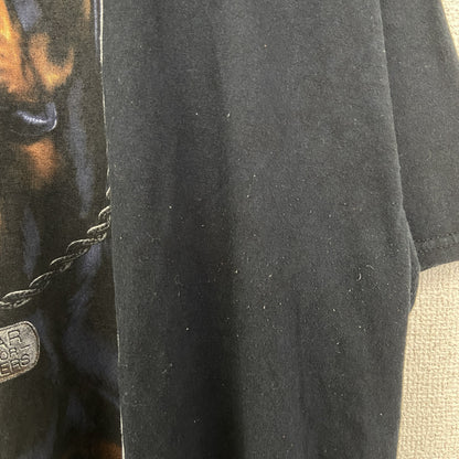 古着 used　FRUIT OF THE LOOM　半袖プリントTシャツ　ロットワイラー　カジュアル　クルーネック　黒　XLサイズ