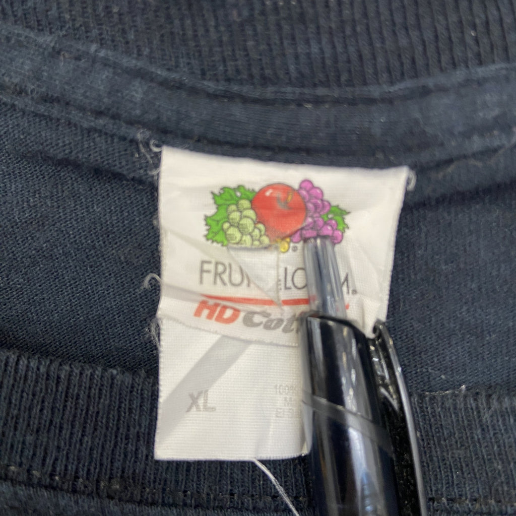 古着 used　FRUIT OF THE LOOM　半袖プリントTシャツ　ロットワイラー　カジュアル　クルーネック　黒　XLサイズ