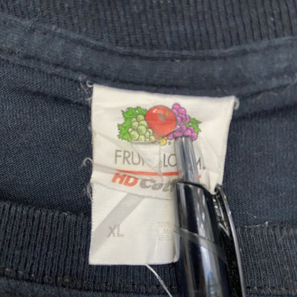 古着 used　FRUIT OF THE LOOM　半袖プリントTシャツ　ロットワイラー　カジュアル　クルーネック　黒　XLサイズ
