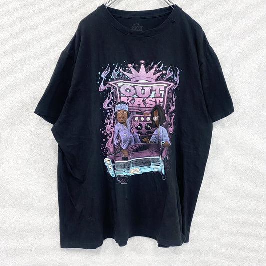 OUT KAST　アウトキャスト　半袖プリントTシャツ　ラップT　黒　ブラック　2XLサイズ