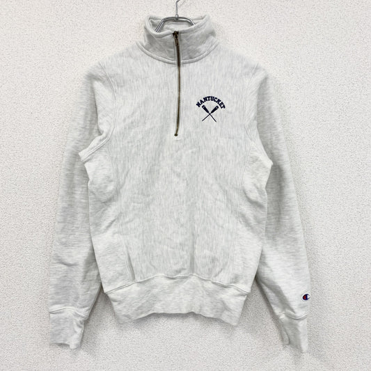Champion　チャンピオン　リバースウィーブ　ハーフジップスウェット/トレーナー　霜降りグレー　XSサイズ