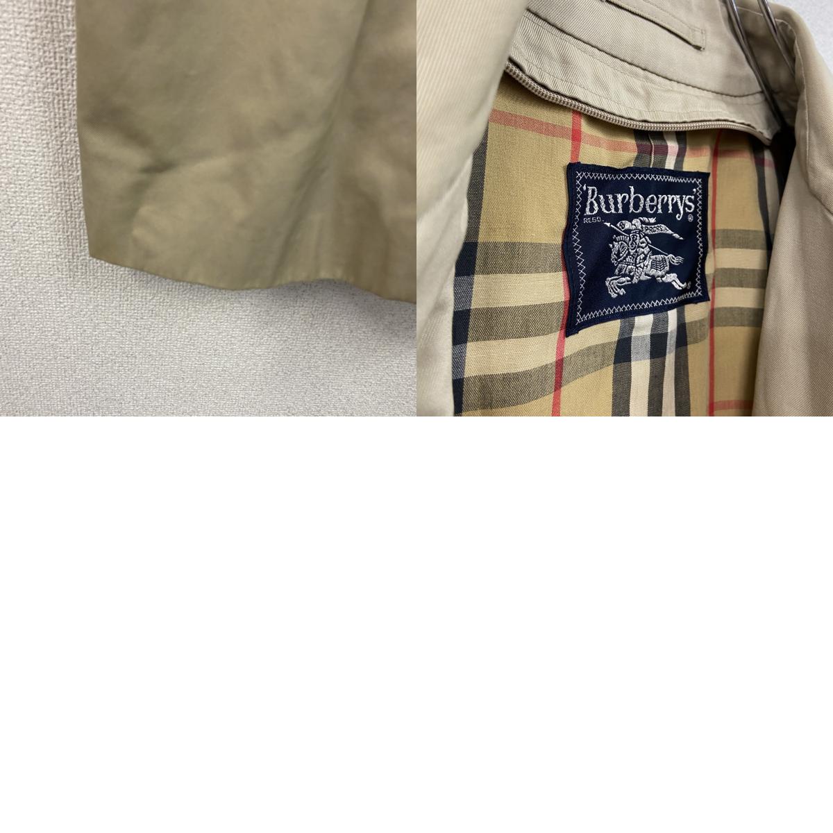 ～90s　Burberrys　バーバリーズ　ステンカラーコート　バルマカーンコート　ノバチェック柄ライナー　ヴィンテージ　ベージュ　