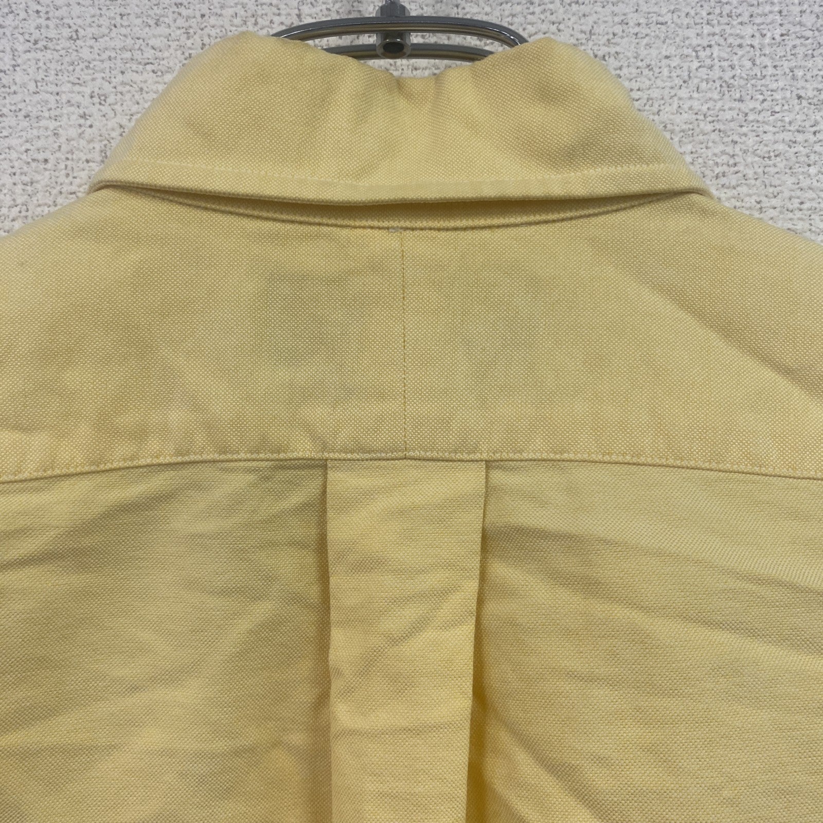 ～90s　RALPH LAUREN　ラルフローレン　YARMOUTH　長袖ボタンダウンシャツ　刺繍ロゴ　イエロー　37‐80サイズ