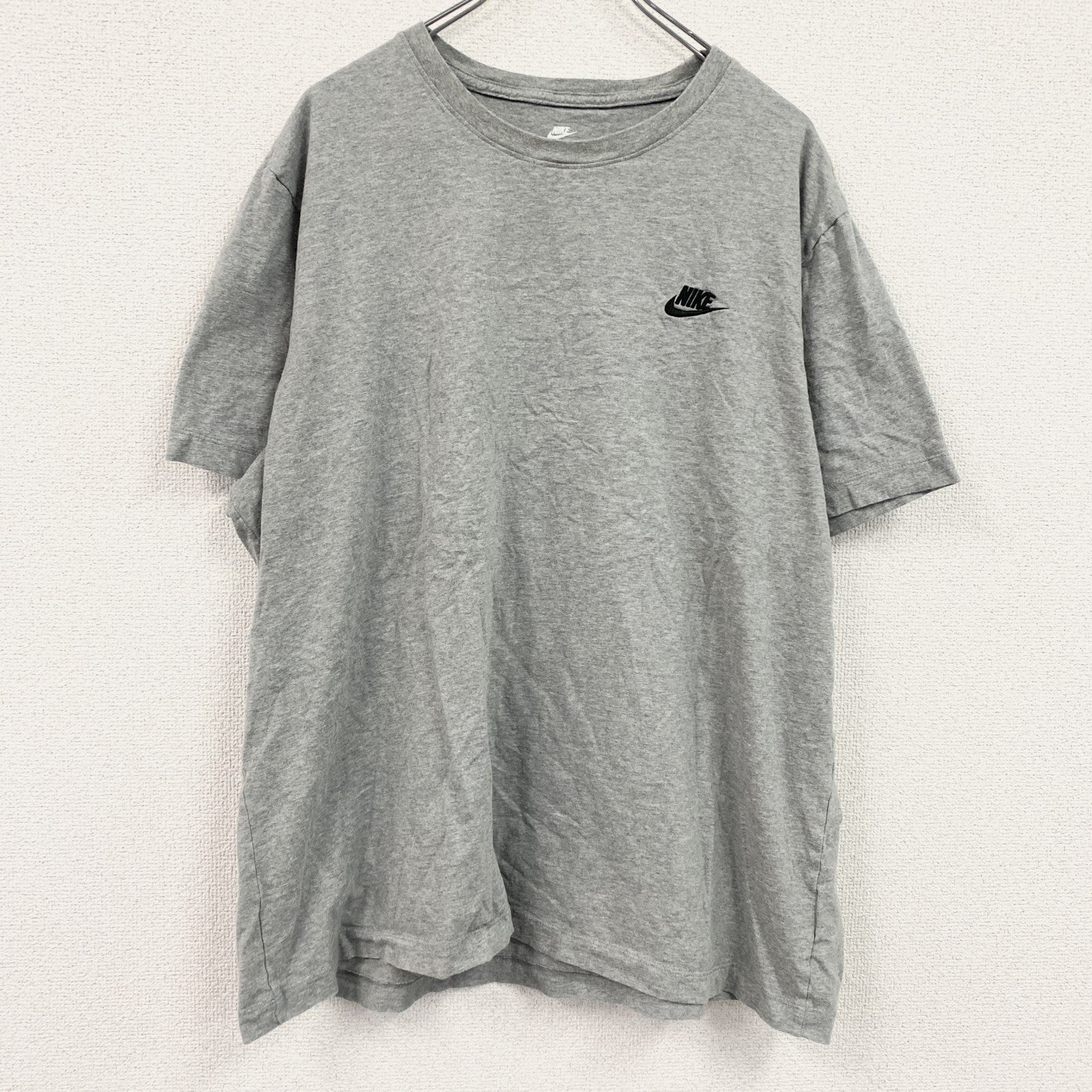 NIKE　ナイキ　半袖プリントTシャツ　ワンポイントT　灰色　グレー　2XLサイズ