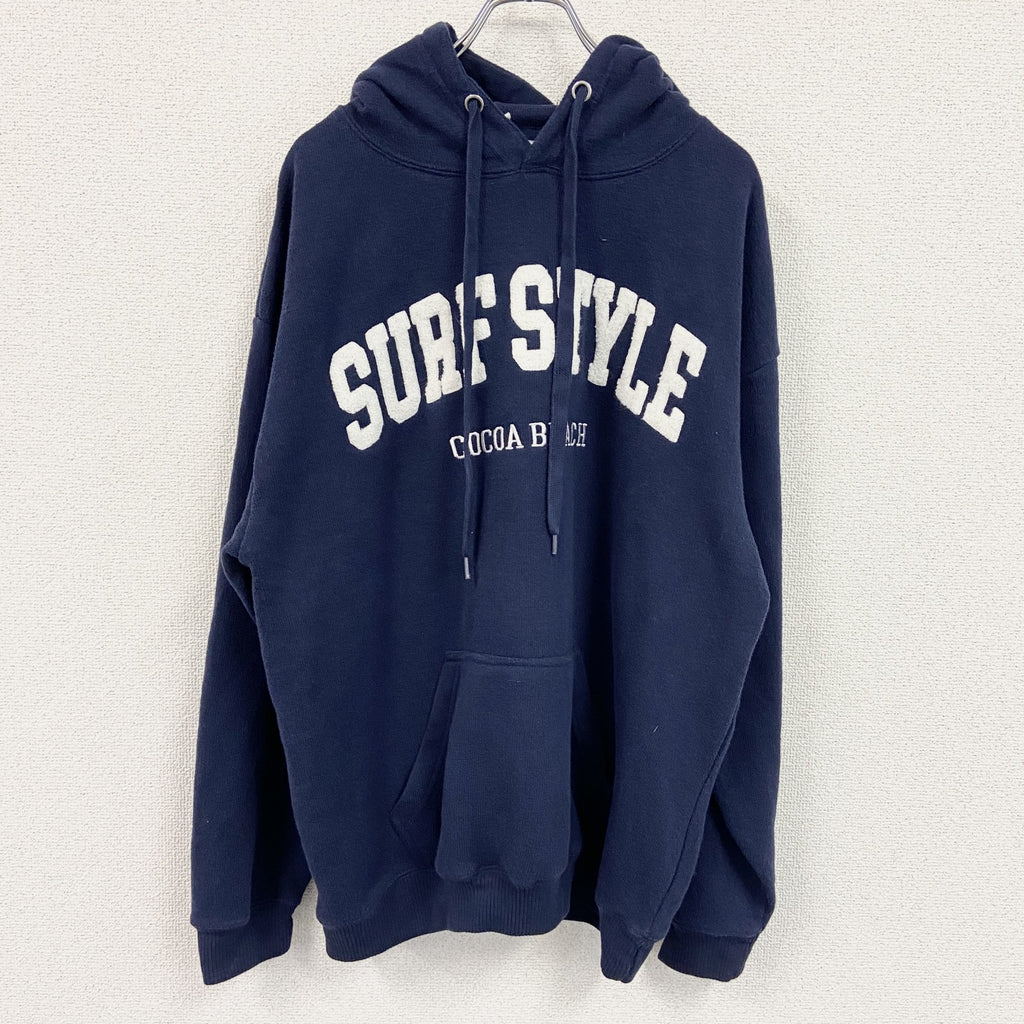 SLRE STYLE　スウェットパーカー/フーディー　紺　ネイビー　XLサイズ