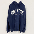 SLRE STYLE　スウェットパーカー/フーディー　紺　ネイビー　XLサイズ