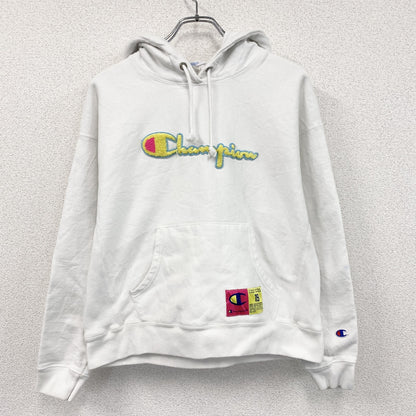 Champion　チャンピオン　リバースウィーブ　スウェットパーカー/フーディー　刺繡ロゴ　白　ホワイト　XLサイズ