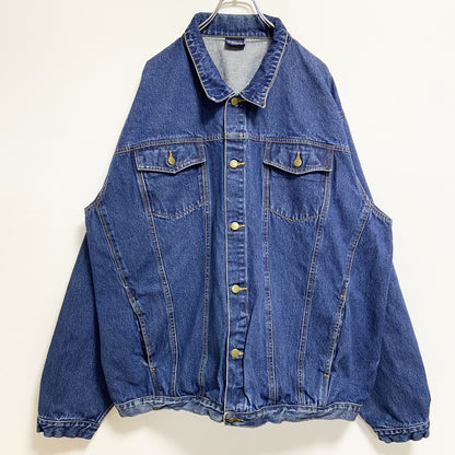 古着 used　BUENO'S　長袖デニムジャケット　ジージャン　青　ブルー　秋冬服　ビッグシルエット　3XLサイズ