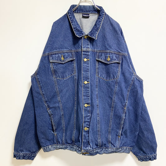 古着 used　BUENO'S　長袖デニムジャケット　ジージャン　青　ブルー　秋冬服　ビッグシルエット　3XLサイズ