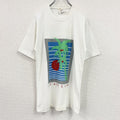 EDXODA　半袖プリントTシャツ　シングルステッチ　白　ホワイト　Lサイズ
