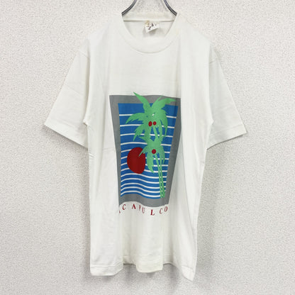 EDXODA　半袖プリントTシャツ　シングルステッチ　白　ホワイト　Lサイズ