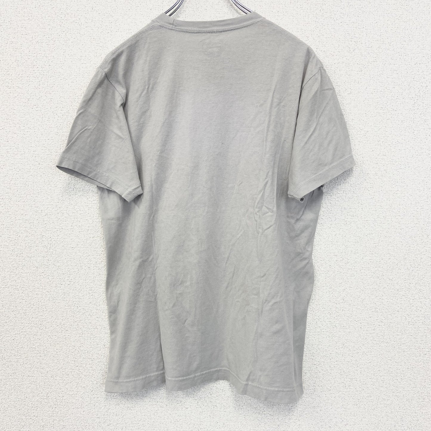 古着 used　Beard gang　半袖プリントTシャツ　カジュアルデザイン　熊　クルーネック　レトロ　グレー　Mサイズ