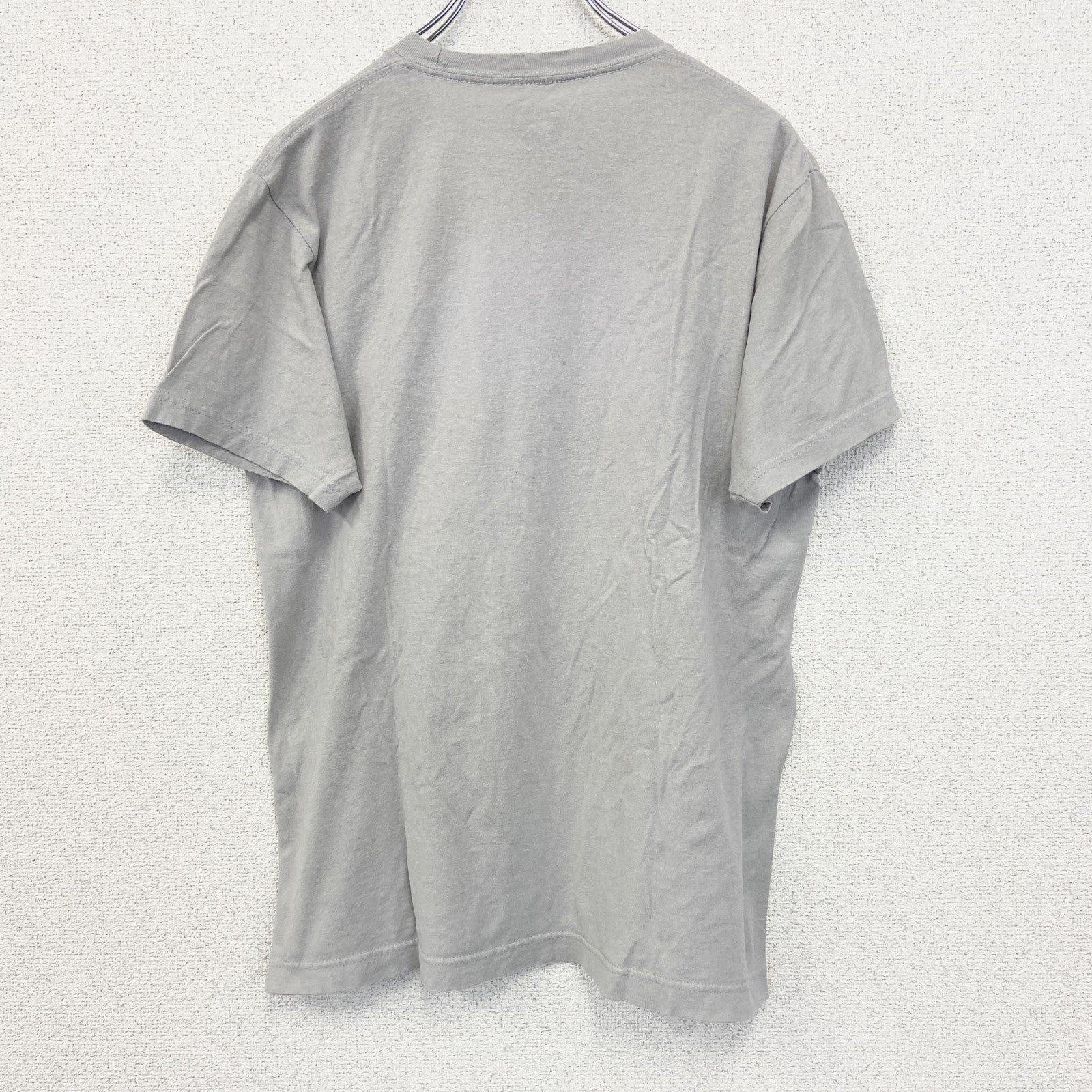 古着 used　Beard gang　半袖プリントTシャツ　カジュアルデザイン　熊　クルーネック　レトロ　グレー　Mサイズ