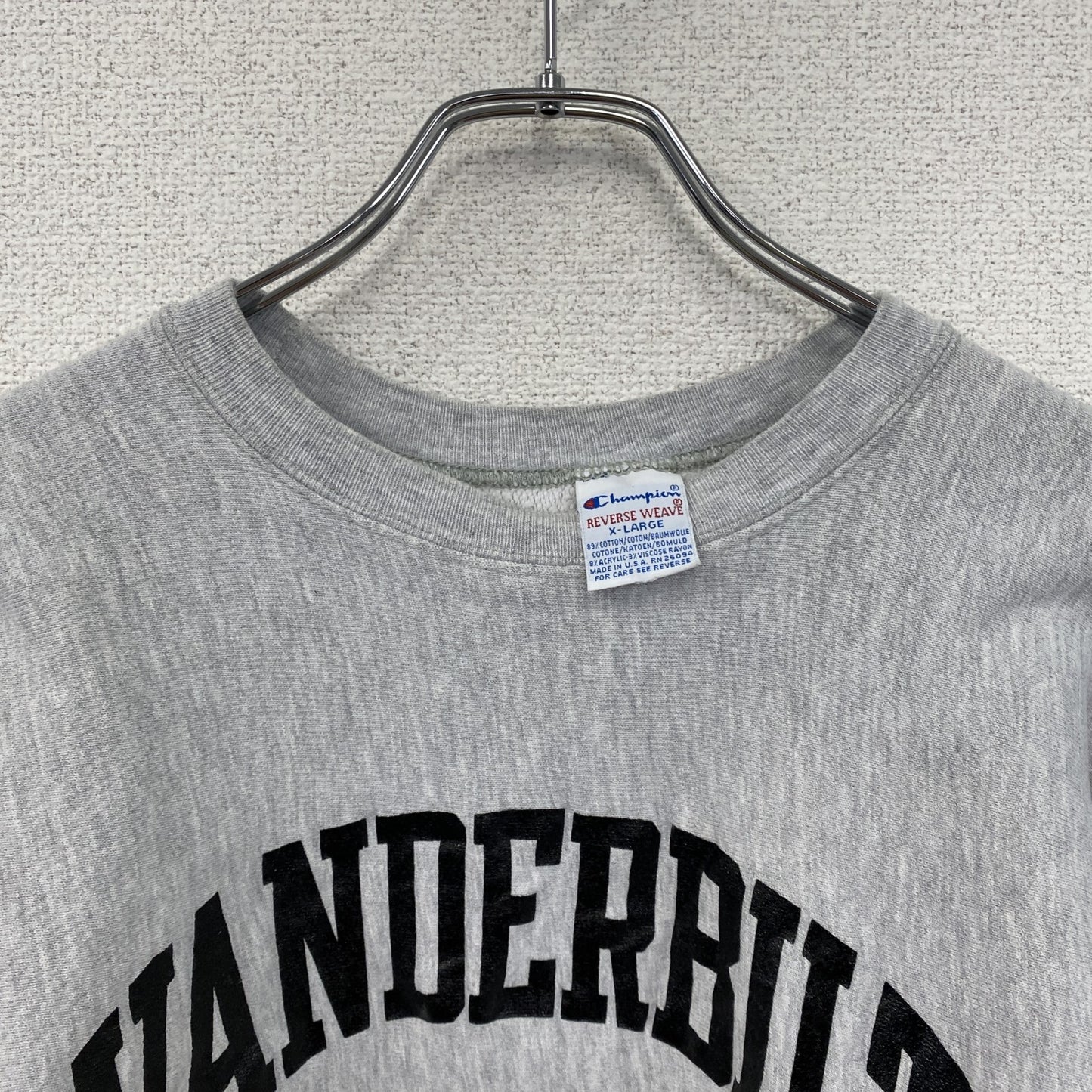90s　Champion　チャンピオン　リバースウィーブ　スウェット/トレーナー　刺繍タグ　霜降りグレー　XLサイズ