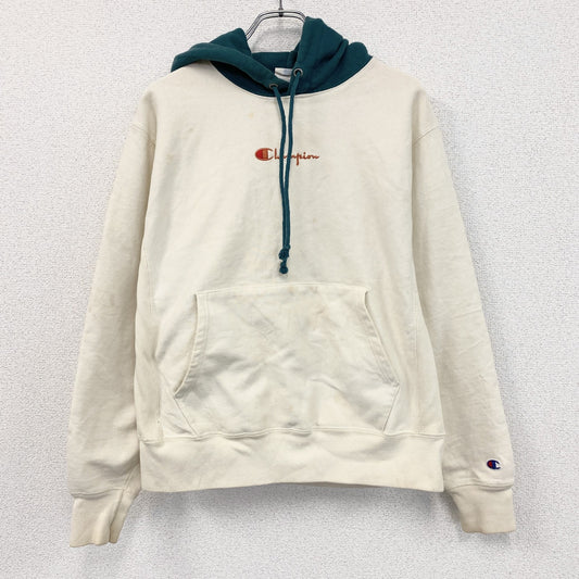 Champion　チャンピオン　リバースウィーブ　スウェットパーカー/フーディー　切り替え　現行　バイカラー　ベージュ　Ｍサイズ